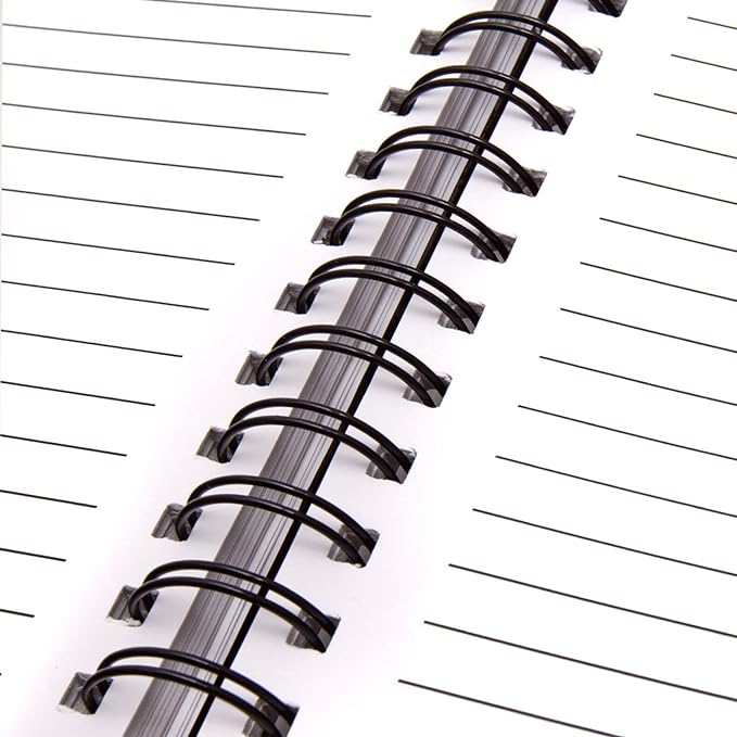 Binditek 50 Pack Double Loop Wire Binding Spines, 9/16 Inch Binding Wire for Letter Size, 3:1 Pitch, 120 Sheet Capacity, 32-Loop, Black, for Students and Coworkers