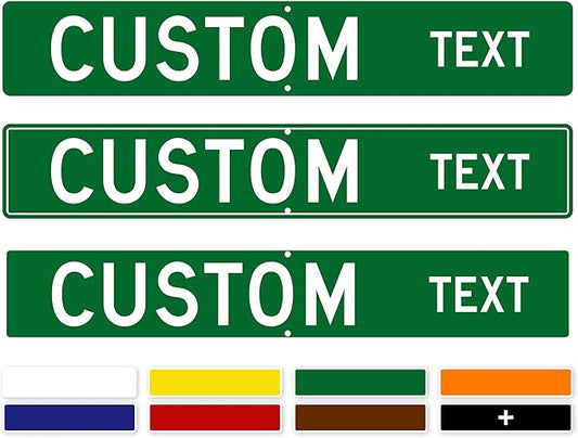 Custom Street Sign, Road Sign, Address Sign, 8 Colors, Reflective Option, Mounting Options, 6x36 Inch, Thick Rust-Free AlumaBond, USA Made by My Sign Center, (Classic)