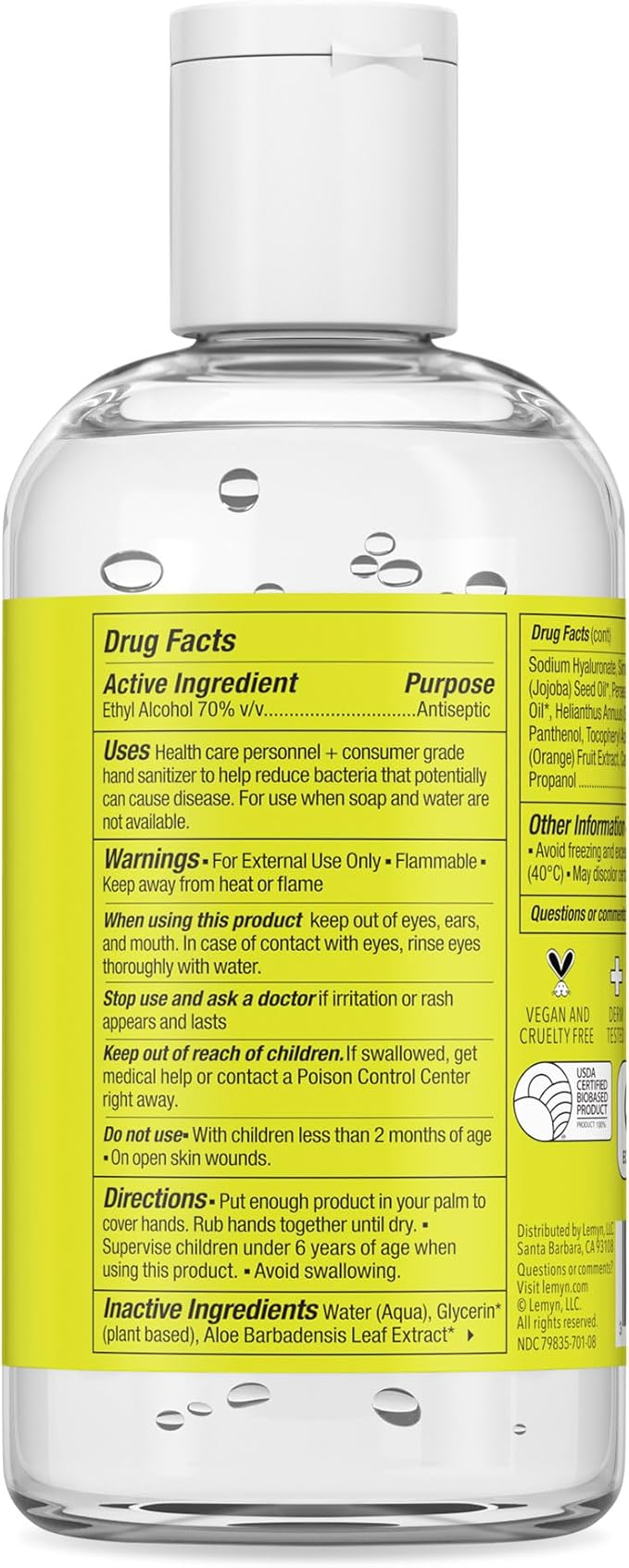 Medical Grade Hand Sanitizer Gel - 97% ORGANIC - 8 FL.OZ.