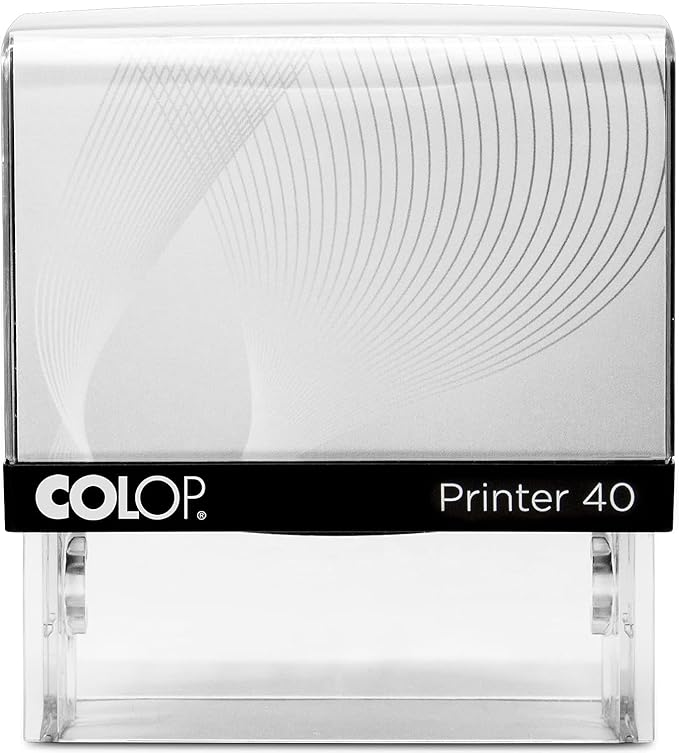 COLOP Large Size Self Inking Custom Signature Stamp - Choose from 15 Ink Colors