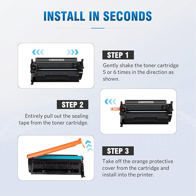 58A CF258A Toner Cartridge (with chip) Compatible Replacement for HP 58A CF258A 58X CF258X Laserjet MFP M428fdw M428dw M428fdn Pro M404n M404dn M404dw M404 M428 Toner Laser Jet Printer (Black 2-Pack)