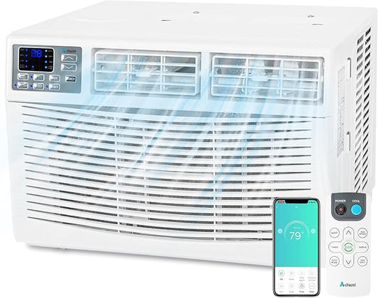 WiFi Enabled 12,000 BTU Window Air Conditioner, Smart Window AC Unit with Remote, Energy Saving AC with Washable Filter for Home, Cools up to 550 Sq. Ft