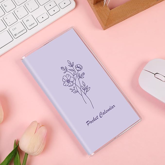 Pocket Calendar 2026-2027, Pocket Planner 2026-3.7" x 6.7" - Runs from July 2025 Until December 2027, Monthly Planner 2025-2027 with PVC Cover for Planning, Purple