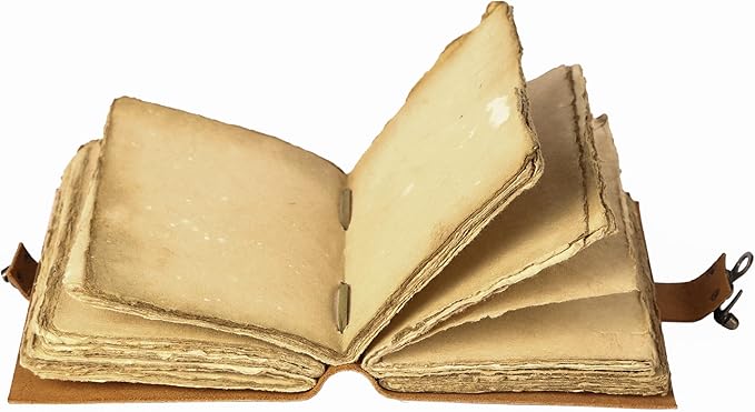 Vintage Leather Journal Handmade Buffalo Non-Refillable Deckle Edge Paper – Leather Bound Journal for Women Men C-Lock Closure Ideal for Writing & Travel for Artists (Green)