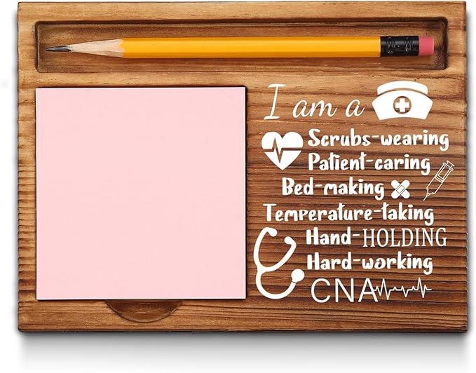 Certified Nursing Assistant Sticky Note Holder, CNA Appreciation Thank You Gifts, Certified Nursing Assistant Gifts, CNA Week Gifts Self-Stick Note Pad Holders GAA27