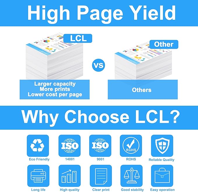 LCL Compatible Toner Replacement for Ricoh MP C4503 C4504 C4504ex C5503 C5504 C6003 C6004 C6004ex Printer (1-Pack Black) - High Capacity: 33,000 Pages at 5% Coverage (Letter /A4) - LCL
