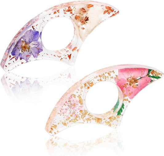 Book Page Holder, Kaluofan 2PCS Thumb Book Page Holder, Book Accessories for Reading Lovers, Handmade Dried Flower Book Opener Holder Thumb, Meaningful Gifts for Book Lovers Teachers Students
