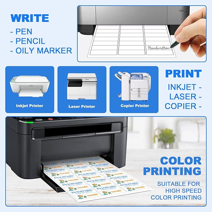 3000 30 Per Sheet Self Adhesive 1" x 2-5/8" Address Shipping Labels for Laser & Inkjet Printers, 100 Sheets, 30 Per Labels Per Page