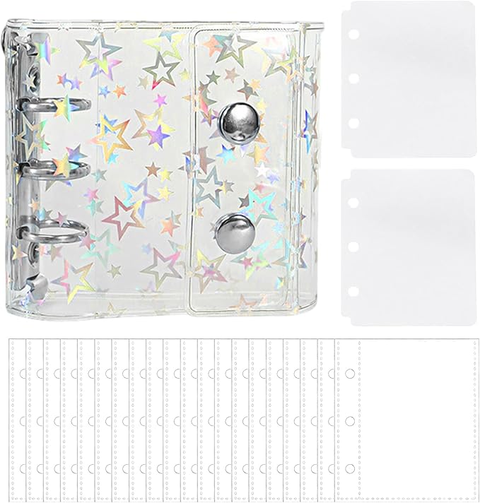 Clear Binder Small - Photocard Collecting Notebook | Sealing Sticker Notebook | for Journal Cards Receipts Tickets Small Accessories Students Teachers Office Professionals Administrative Staff School