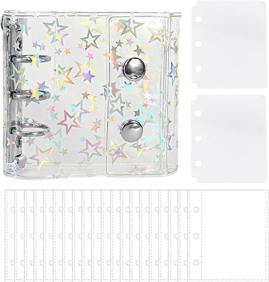 Clear Binder Small - Photocard Collecting Notebook | Sealing Sticker Notebook | for Journal Cards Receipts Tickets Small Accessories Students Teachers Office Professionals Administrative Staff School