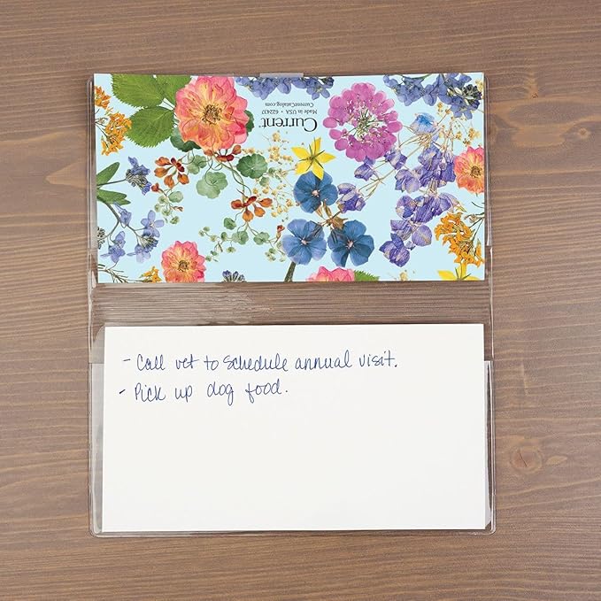 2026 Pressed Flowers Planner Pocket Calendar & Memo Pad, 3.5-Inch x 6.5-Inch Size Closed, Bookstore-Quality Monthly Floral Purse Calendars With 30 Note Pages for Kitchen & Office