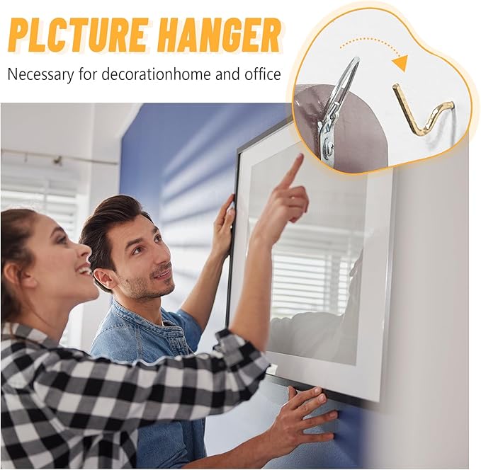 30pcs Aeneous Super Hook Picture Hangers and Office Pack, Drywall Hooks for Hanging Pictures, Wall Hooks, Picture Hangers, Picture Hanging Kit，Hang Art, Clock, Shelves, Mirrors