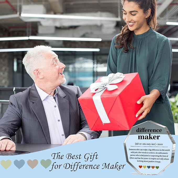 Difference Maker Gifts Thank You Gifts for Leader Boss Best Mom Mentor Coach Boss Manager Coworker Teacher Appreciation Quote Difference Maker Home Office Gift Desk Decor Signs Plaques