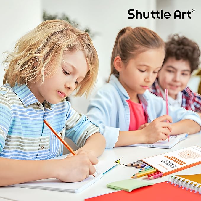 Shuttle Art 720 Colored Pencils Bulk, 12 Vibrant Colors, Pack of 60, Pre-sharpened Coloring Pencils, Wood Colored Pencil for Kids Teachers, Classroom Essentials, Back to School Supplies
