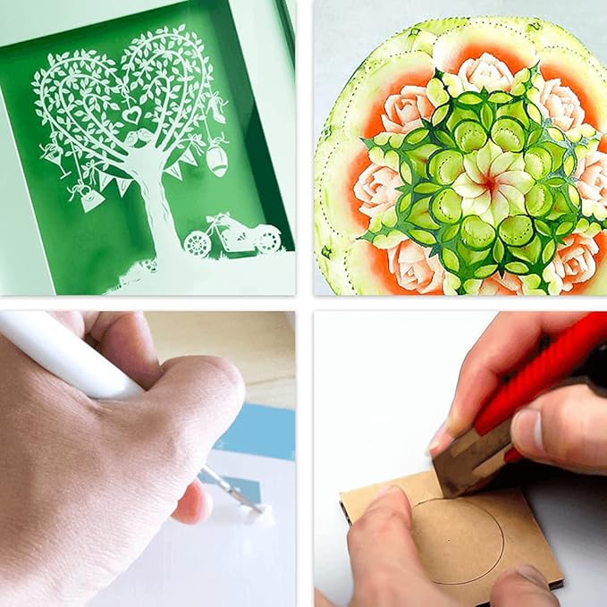 18mm Ceramic Crafting Exacto Knife & Craft Knife for Hobby Projects – Ergonomic Design with Safety Cap, Perfect for DIY Crafts, Scrapbooking & Handmade Journaling