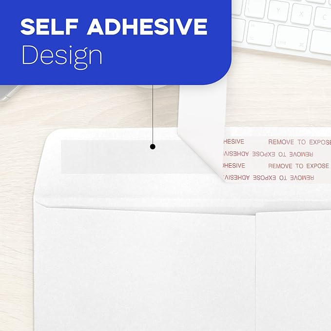 10x13 White Envelopes Self Seal 100 Pack, Goefun 80GSM Paper Security Catalog Large Envelopes 10x13 with Peel and Seal Flap for Mailing, Organizing and Storage