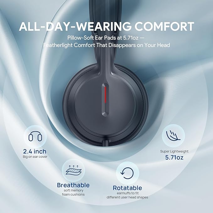 Yealink UH44 UC USB Headset - Noise Cancelling Mic, Comfort Ear Cushions, Stereo Sound for PC/Laptop with Inline Controls, USB-C/A & Busylight-Black