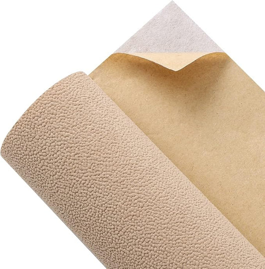 Removable Velvet Fabric Self Adhesive Felt Fabric Liner Beige Velvet Drawer Liner for Jewelry Drawer Craft Felt Fabric Sheet Art & Craft Making 14.2" x 98"