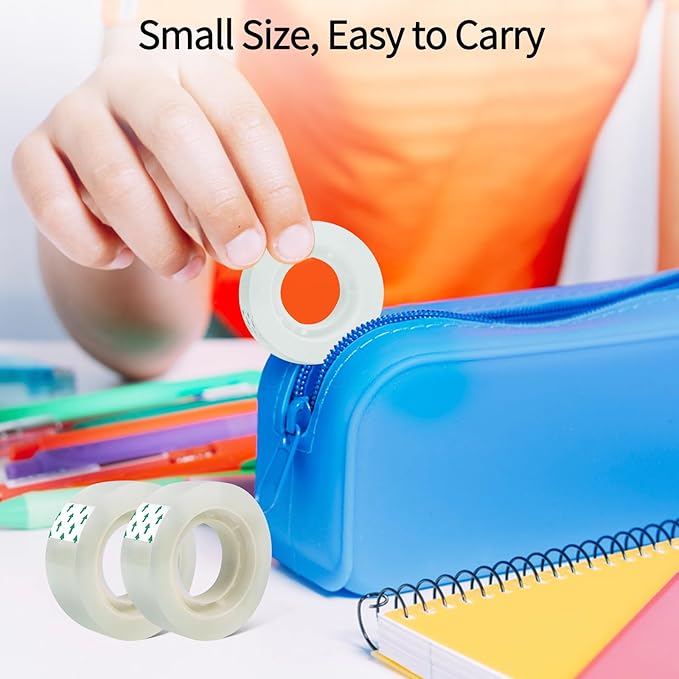 Scotch Tape Refills for Dispenser - Clear Packing Tape, Each Roll 3/4 x 1000 Inches, Scotch Tape 16 Pack, Office and Shipping Tape for Students and Office Staff