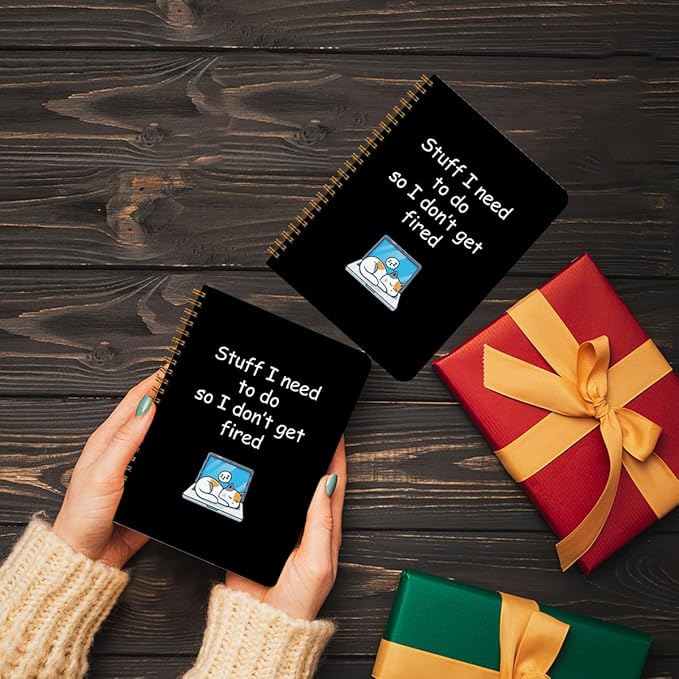 2 Pcs Cat Notebook, Cute Cats Gifts Spiral Notebook College Ruled, Journaling Notebooks for Work, Note Books Home College Office Supplies Cat Themed Gifts for Girls Teens Colleagues