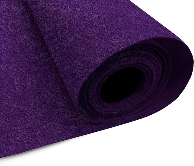 EOVEA | Acrylic Felt Fabric by The Yard - Non-Stiff, Soft Material - 72" Wide - 1.6mm Thick Felt Sheets for DIY Crafts, Sewing, Upholstery, Cushion, Padding(Purple, 2 Yard)
