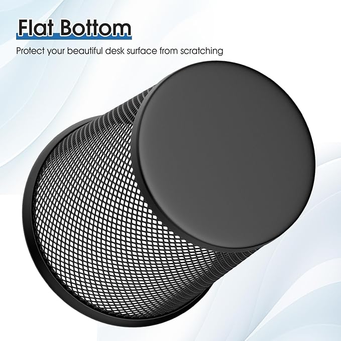 MaxGear Pen Holder for Desk, Premium Mesh Metal Pencil Holder Pen Cup Marker Organizer Makeup Brush Holders, Desk Accessories & Workspace Organizers for Home, School & Office, 5.4’’, 2 Pack