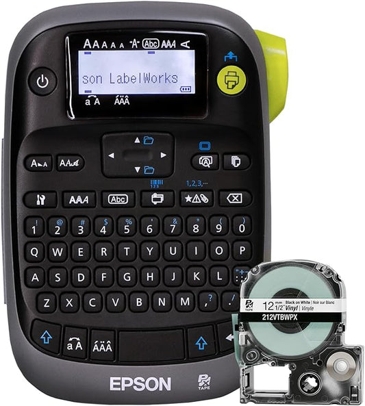 LABELWORKS Epson LW-PX300 Industrial Label Maker for Office – Compatible with Stickers, Magnets, and Shrink Tube, Portable Handheld Design, Label Maker and Tape Only