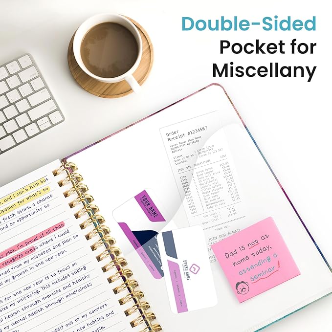 Taja Lined Spiral Notebook Journal for Work, 300 Pages Thick B5 (7.1"x10") College Ruled Journal for Women & Writing, Hardcover Notebook for Note Taking, Perfect for Office Home School, Color Splash