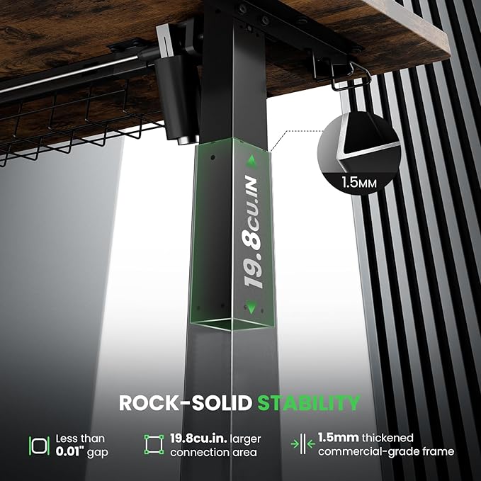 SIAGO Electric Standing Desk Adjustable - 55 x 24 Inch Sit Stand up Desk with Cable Management - 3 Memory Preset Adjustable Height Table