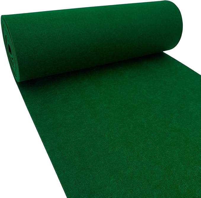 aufodara Felt Fabric 11.8 x 98.4 inch Craft Felt Fabric Roll, Felt 3mm Thick for Felt Table Mats DIY Arts & Crafts Patchwork Sewing Decorations (Green)