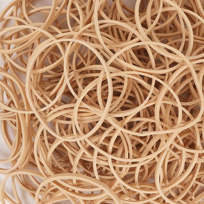 Rubber Bands size 33 Approximately 200 pcs Elastic Rubber Band #33 Rubber Band Light brown for Office Supply File Folders Litter Box Rubber Bands