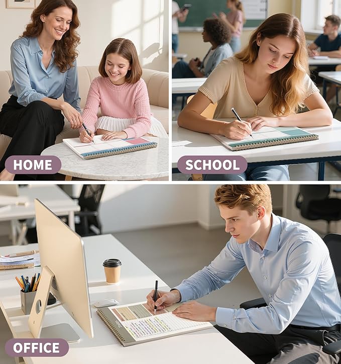 To Do List Notepad, 52 Undated Sheets （8.5"×11"）Duplex-printed Daily Planner For Work Home School Office Desk Accessories Supplies & Goal Setting Tasks- Purple