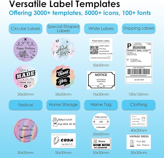 Bluetooth Thermal Label Printer, 4x6 Portable Thermal Shipping Label Printer for Small Business, Compatible with iPhone,Android,Windows,Mac,Chromebook –Works with Ebay Shopify USPS&More, Pink