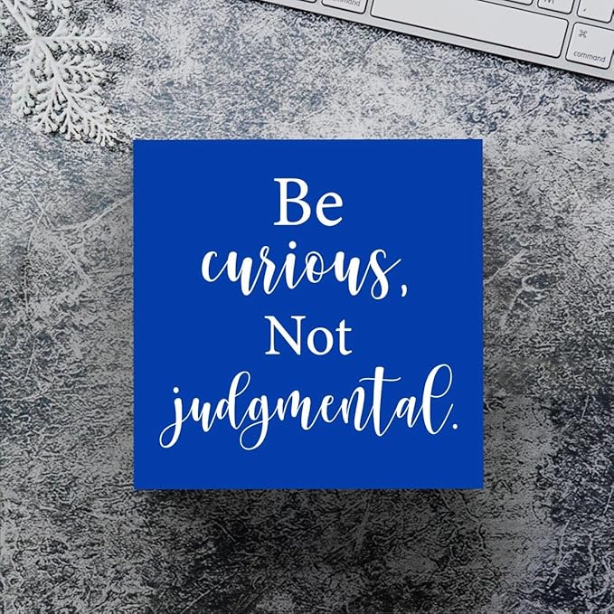 Inspirational TV Show Merchandise Wooden Box Sign Decorative Soccer Coach Gifts Office Desk Decor for Tabletop Bookshelf Tiered Tray Home Farmhouse Bedroom Library Rustic Square Wall Decor Blue