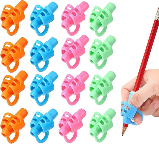 SANNIX 16 PCS Pencil Finger Grips for Kids Handwriting Grip Posture Correction Training Pen Writing Aid Tool for Kids Toddler Preschool Children Adults Students Special Needs