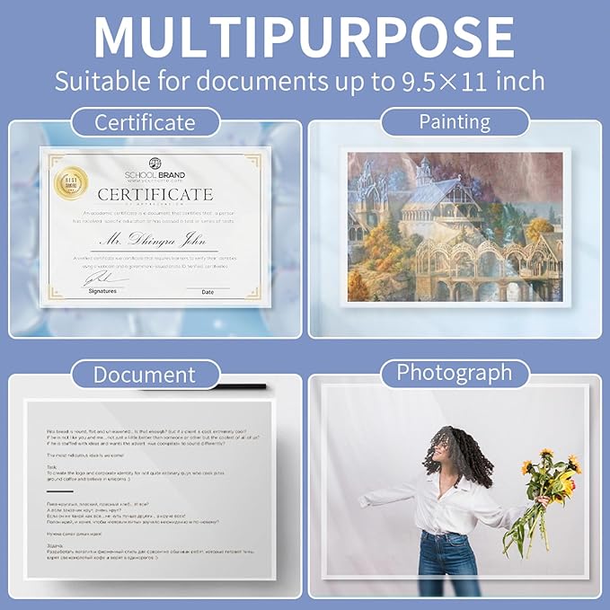 Laminating Sheets, PANDRI 200 Pack Thermal Laminator Pouches Holds 8.5 x 11 Inch, 5 Mil Clear Laminator Paper 9 x 11.5 Inch, Letter Size