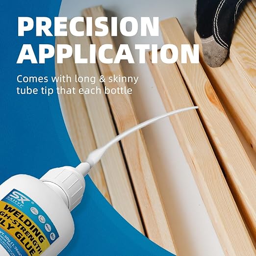 SXhyf Welding High-Strength Oily Glue - 2 Packs Ceramic Glue, Super Glue for Porcelain and Pottery Repair, Glass, Metal, Plastic, Wood, Leather, Crafts, Tile, Rubber and More, 3.52 oz (100 Gram)