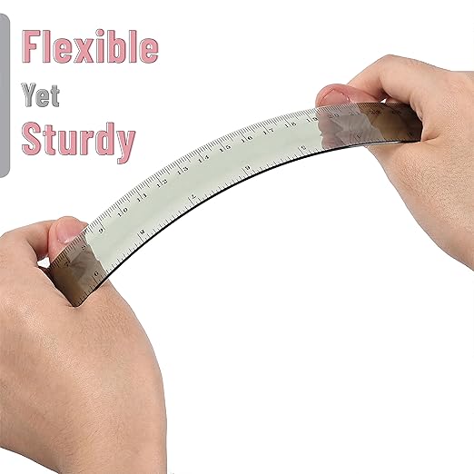 Mr. Pen- Ruler, 12 inch Ruler, 6 Pack, Vintage Colors, Clear Rulers 12 Inch, Rulers for School, Back to School Supplies