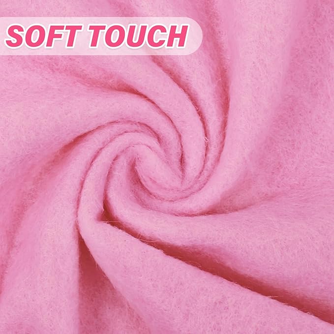 XSEINO 13 Rolls Pink Felt Fabric,8"x35"(20.5x90cm) 1.4mm Thick Soft Felt Fabric Sheet for Crafts,Pink Series Colors Soft Nonwoven Fabric,Fit for Decoration, Sewing,DIY Crafts Nonwoven Patchwork
