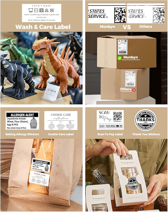 MUNBYN Bluetooth Thermal Label Printer RealWriter RW402B, 4x6 Shipping Label Printer for Small Business, Compatible with Android, iPhone and Windows, Mac, Chromebook, Ebay, USPS, FedEx, Shopify