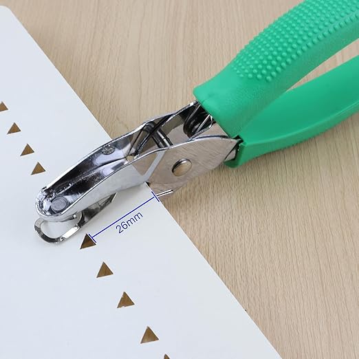 1/4 Inch Triangle Shape Hole Puncher, Handheld Single Hole Paper Punch, One Hole Paper Punch for DIY Craft Paper Scrapbook Puncher Hand Tool
