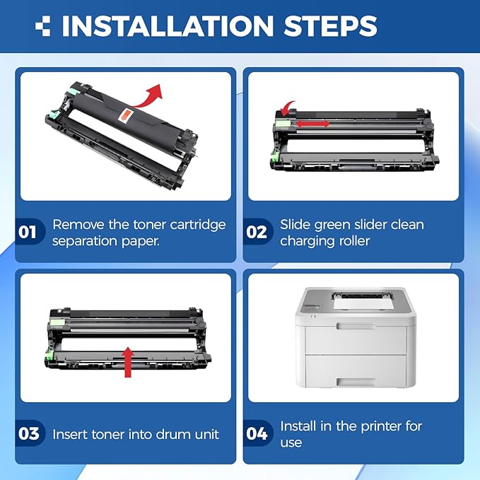 DR223CL DR-223CL Drum Unit (Not Toner)Set 4-Pack Replacement Compatible for Brother DR-223CL Imaging Drum HL-L3270CDW HL-L3210CW MFC-L3770CDW HL-L3290CDW MFC-L3750CDW L3710CW L3230CDW L3230CDN Printer