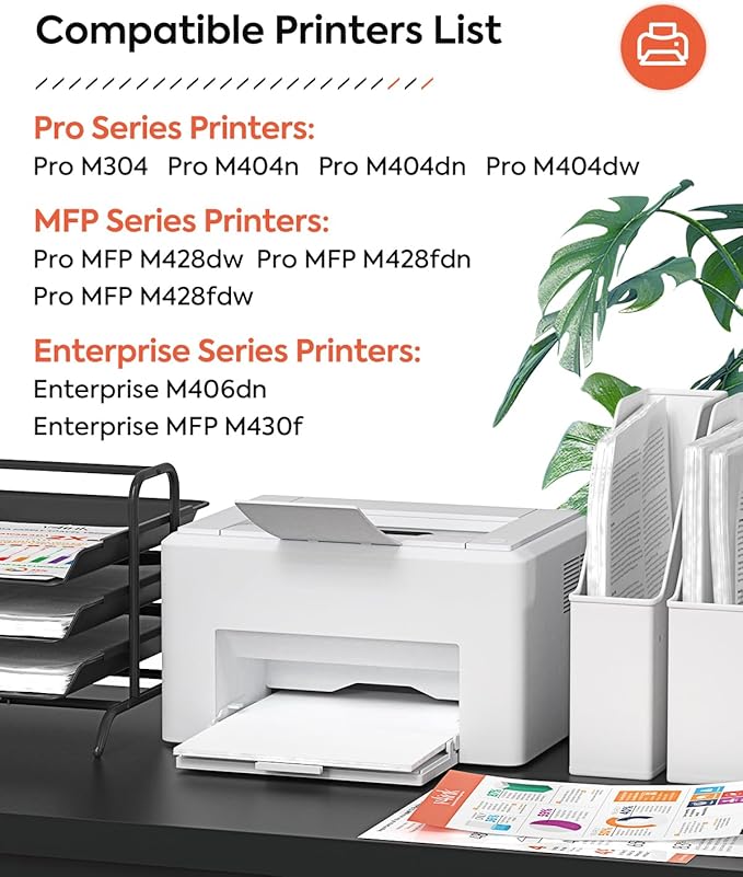 v4ink 58A CF258A Black Toner Cartridge (with Chip) Compatible Replacement for HP 58A 58X CF258A Toner Cartridge for HP Pro MFP M428fdw M428fdn M428dw M404dn M404n M404dw M406dn M430f Printer, 2 Pack