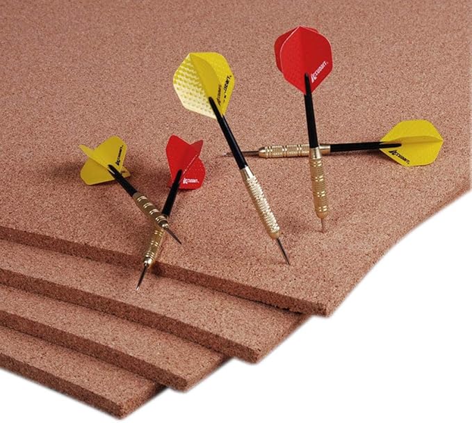 Manton Cork Premium Cork Roll - 4' x 5' x 1/2", 100% Natural Facing Grade Material for Bulletin Boards, Decorative Photo and Message Push Pin Displays - Perfect for Home, School, and Office