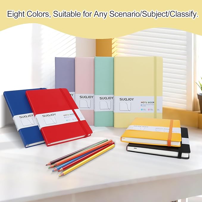 Lined Journal Notebooks for Writing, 100 GSM Thick Paper, 1 Pack Hardcover Notebooks, A5 College Ruled Notebook, Journaling Notebook for School/Travel/Office (Yellow- 1 Pack)