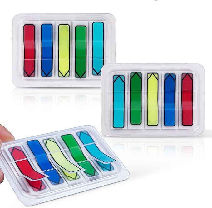 Golcellia 3 X 300 Tablets, Transparent Sticky Notes, Page Markers, Book Tabs, Sticky Note Tabs, Sticky Tabs, Page Tabs, Label Stickers, Arrow Flags, Pop-up Page Flags