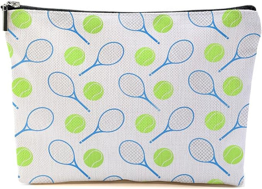 Tennis Gifts, Inspirational Tennis Makeup Bag, Tennis Accessories Tennis Gift Cosmetic Bag Toiletry Bag, Tennis Player Graduation Birthday Gifts for Women Girls Tennis Lovers Sister Coworker