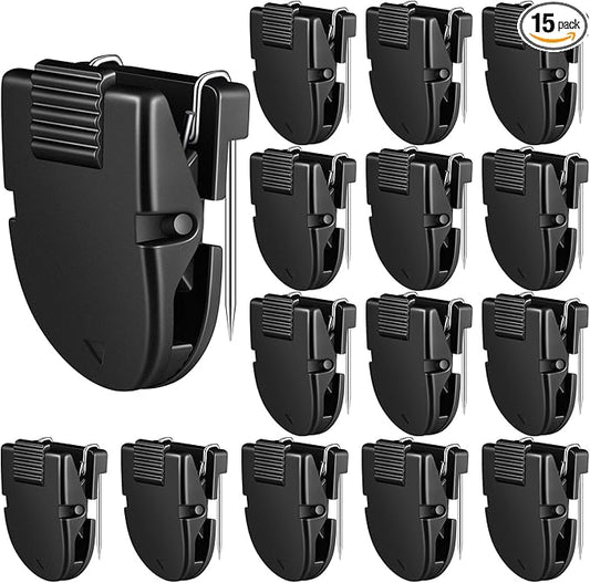 15 Pcs Cubicle Clips Fabric Panel Cubicle Accessories Fabric Partition Panel Wall Clip Office Photos Wall for Notes Memos Standard Size, 40-Sheet Capacity (Black)
