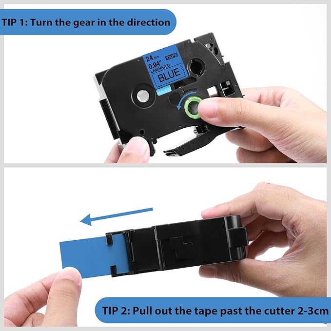Label KINGDOM 24mm Blue Label Tape Replacement for Brother TZe-551 TZe551 1 Inch Black on Blue TZe Tape 24mm 0.94 Laminated Compatible with Brother P Touch PTD600 PTD610AD PTP700 PT2730, 3-Pack