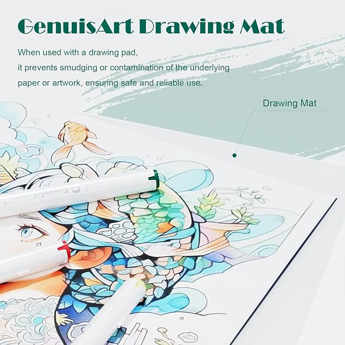 49 Alcohol Markers, With Bleeding-Proof Drawing Mat, Dual Tips Brush & Chisel Art Markers for Coloring, Sketching, Card Making and DIY Patinting- Perfect for Adults and Kids -Refillable